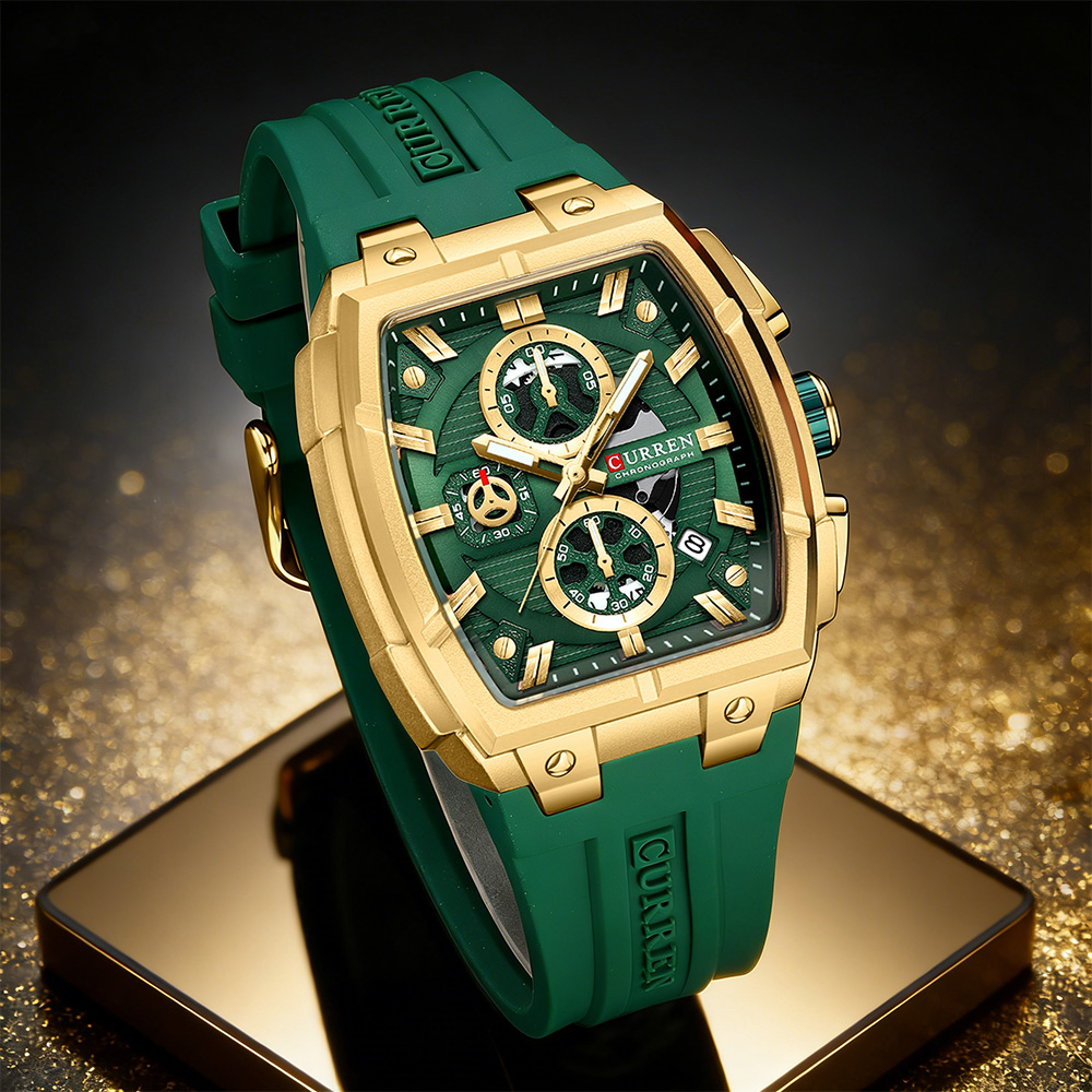 Watch Accessories - CURREN Lüks Vintage Erkek Spor Kronograf