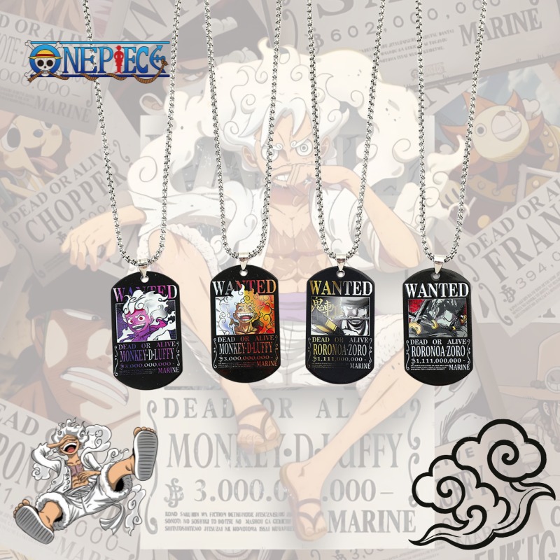 Custom Name Necklace Stainless Steel - Tek Parça Luffy Zoro 3 Milyar