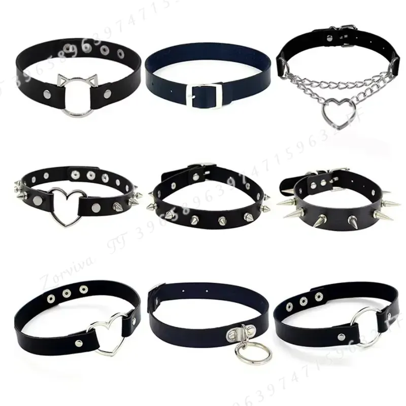 Harajuku Punk Rock Gotik Gerda - Goth Punk Spike Choker incelemesi ve fiyatı