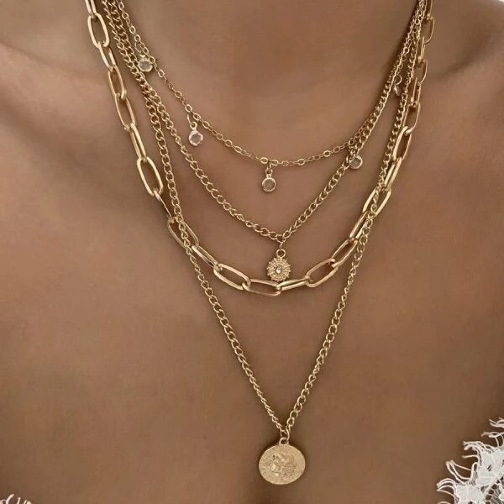 Bohem Tarzı Portre Kolye Moda  - Layered Pendant Necklace Aesthetic incelemesi ve fiyatı