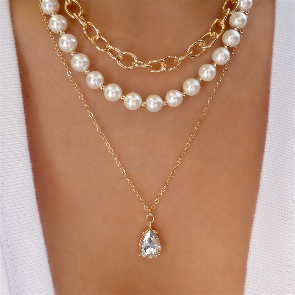 Kadınlar için Trendy altın-pla - Pearl Choker Necklace Vintage incelemesi ve fiyatı