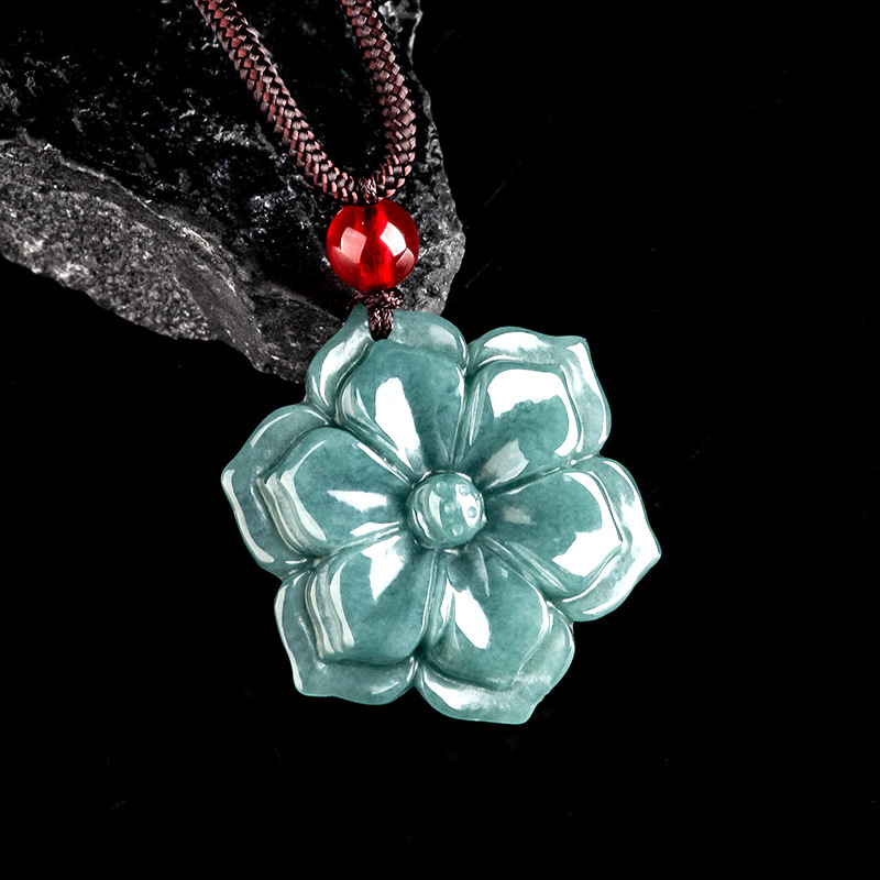 Burma Yeşim Taşı Çiçek Kolye U - Necklaces incelemesi ve fiyatı