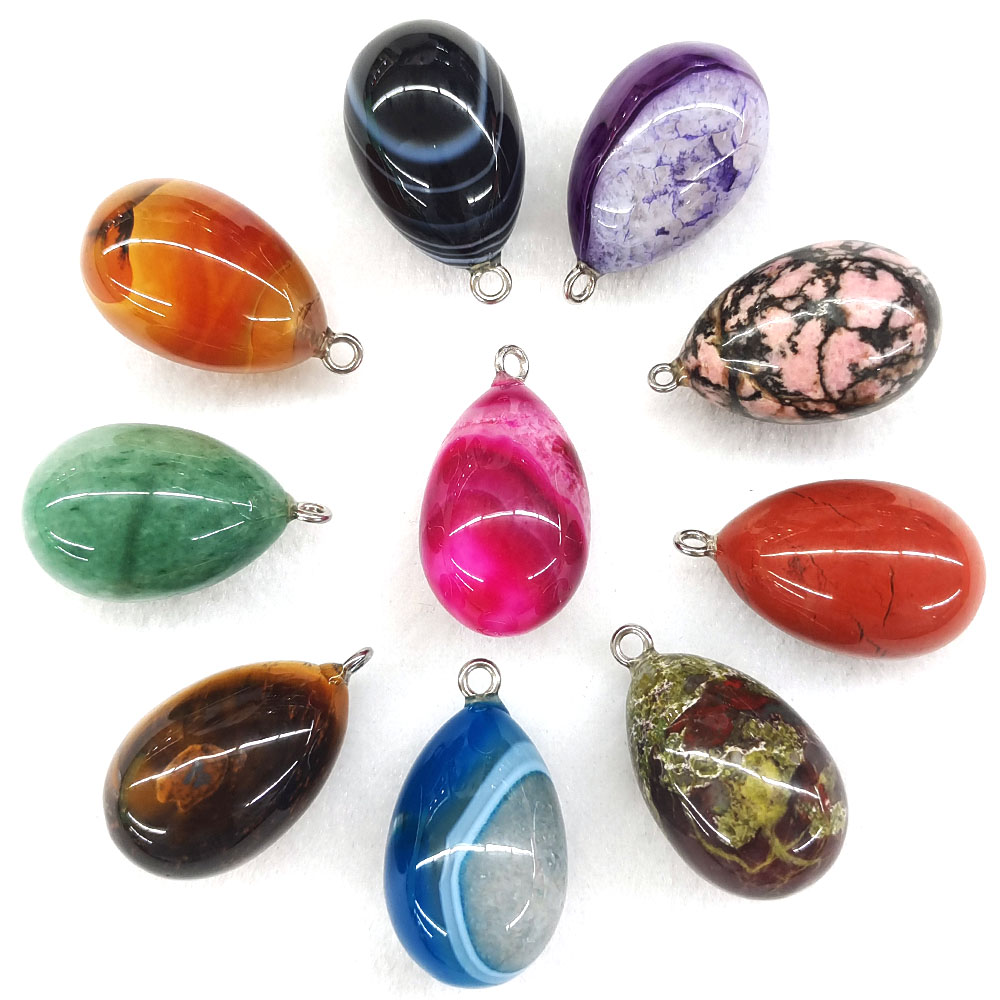 30x19 mm Mini Yumurta Şeklinde - Crystal Pendant Necklace Natural Stone incelemesi ve fiyatı