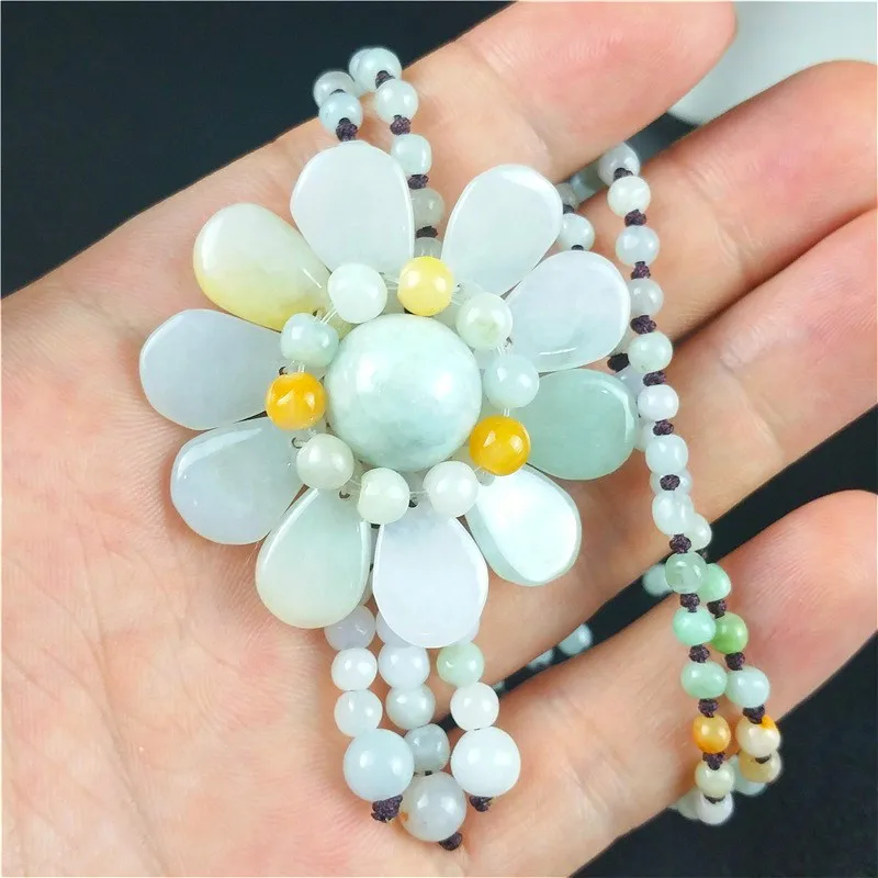Sertifikalı burma yeşim ayçiçe - Necklaces incelemesi ve fiyatı