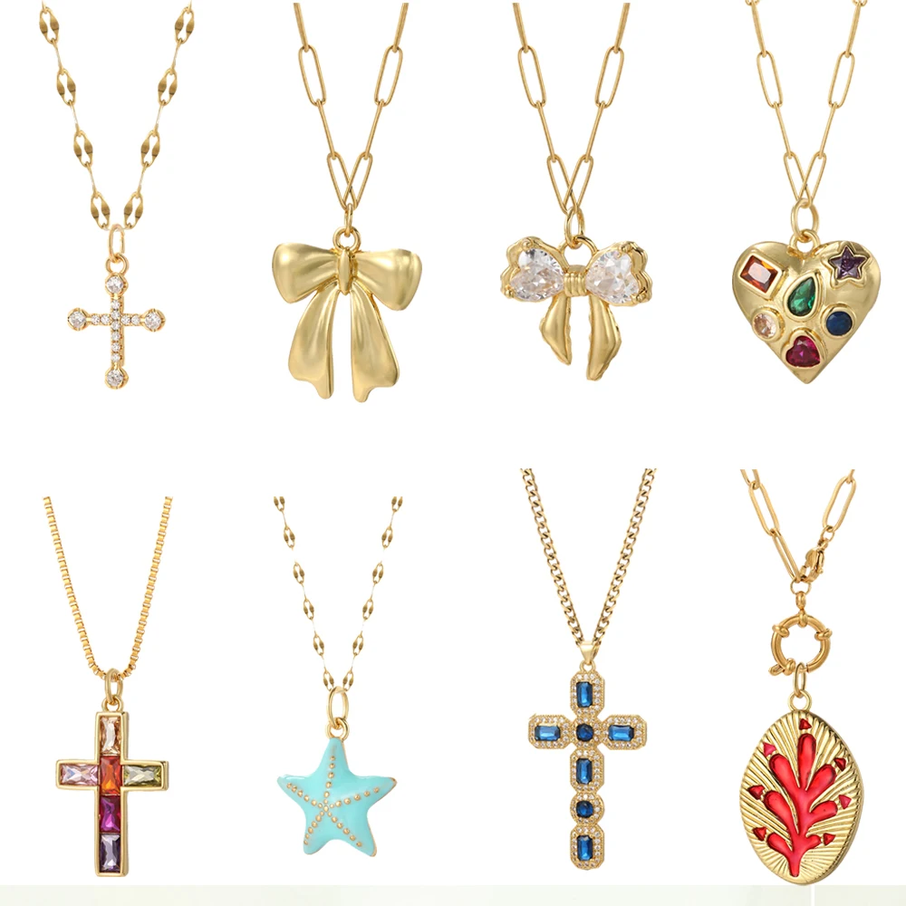 Sevimli Deniz Yıldızı Kabuk Di - Cross Pendant Necklace Gold incelemesi ve fiyatı