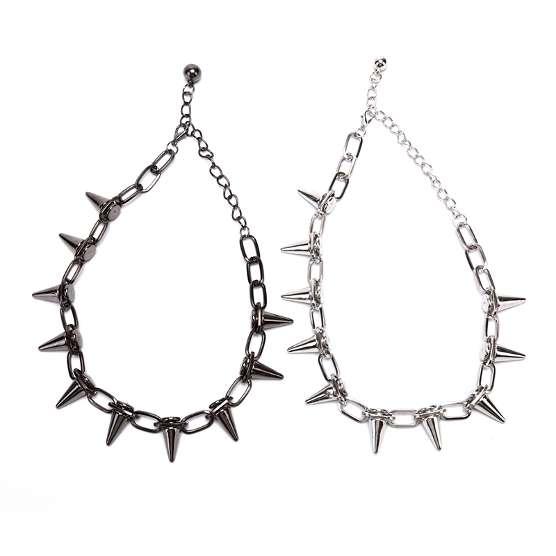 Yeni perçinler Chokers Punk Pu - Goth Punk Spike Choker incelemesi ve fiyatı