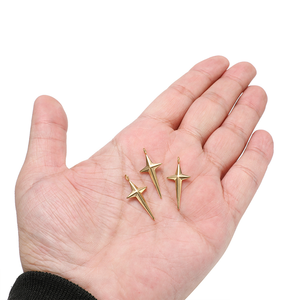 5 adet Paslanmaz Çelik Altın K - Cross Pendant Necklace Gold incelemesi ve fiyatı