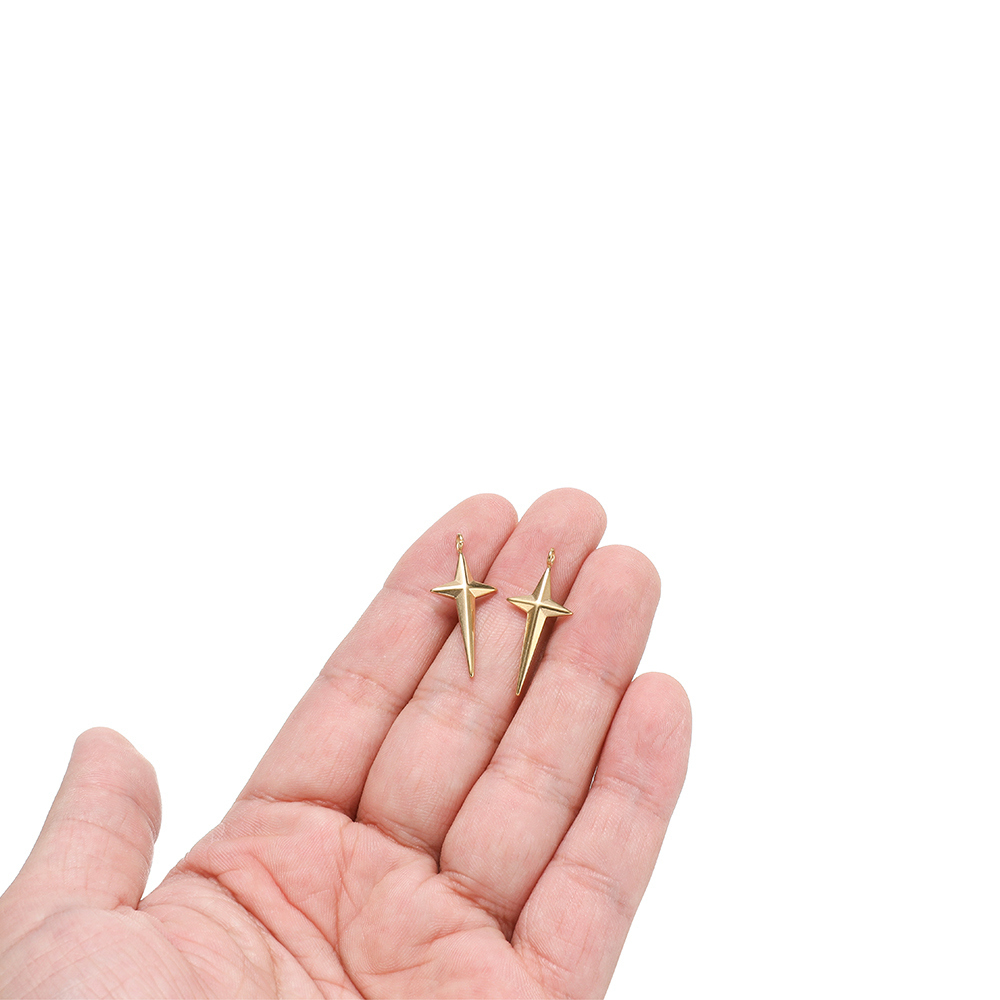 5 adet Paslanmaz Çelik Altın K - Cross Pendant Necklace Gold incelemesi ve fiyatı