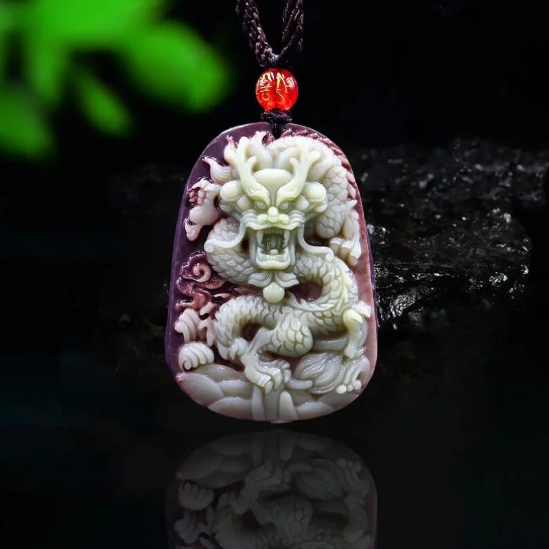 Mor Robe yeşim ejderha kolye k - Necklaces incelemesi ve fiyatı